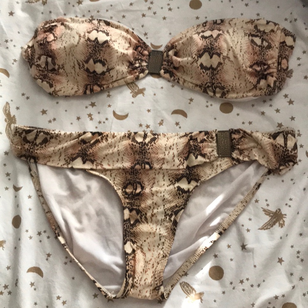 WHBM Snakeskin Bikini Swimsuit